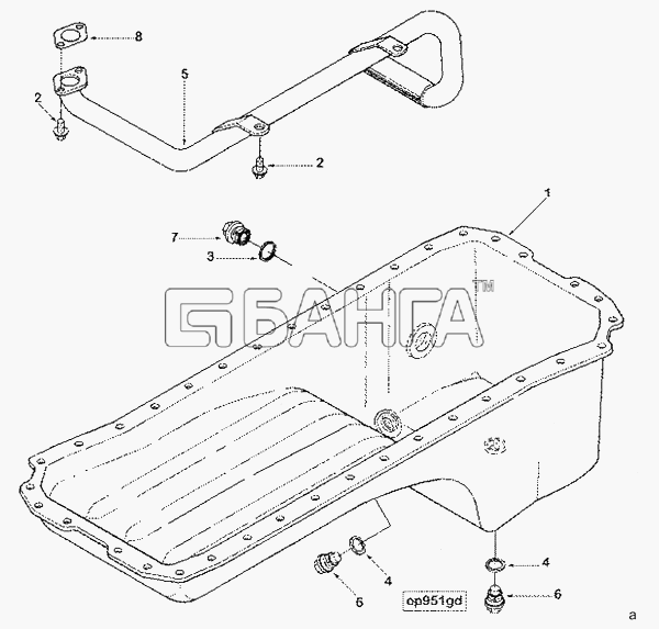 Cummins B180-20 Схема ОР9213-01 Масляный поддон-33 banga.ua